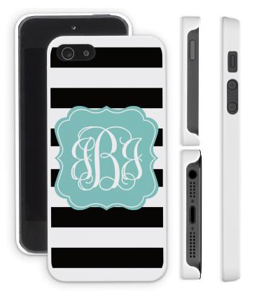 Striped Monogram iPhone Case
